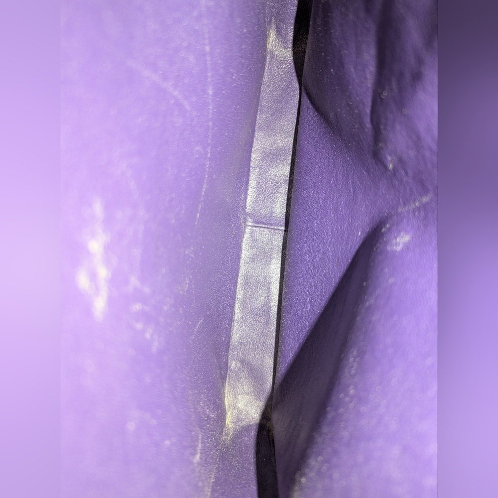 CHANEL Patent Leather Tote Eggplant Purple Made in France with COA VGUC - Picture 13 of 16